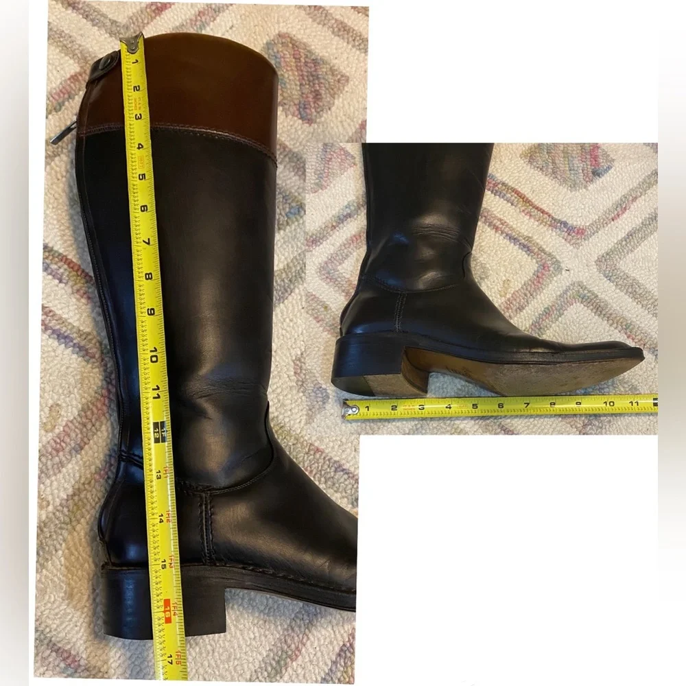 Rocco P Barney’s Tall Western Riding Knee Boots Flat Leather 36.5 Leather - Picture 7 of 13